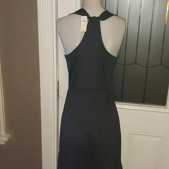 Gap Gray Sleeveless Dress Vneck Silver Accents NWT Small - Picture 4 of 5